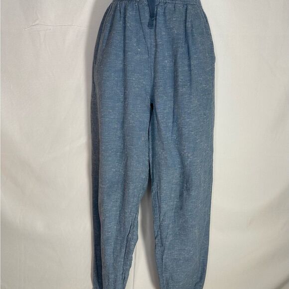 Patagonia Island Hemp Beach Blue Joggers Drawstring Lounge Baggy Pants Size S - Picture 4 of 15